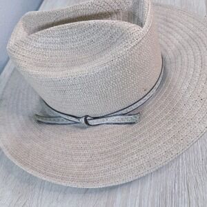 Eddy Bros Ranch Straw Cowboy Hat Tan Wide Brim Size 6 7/8 Small